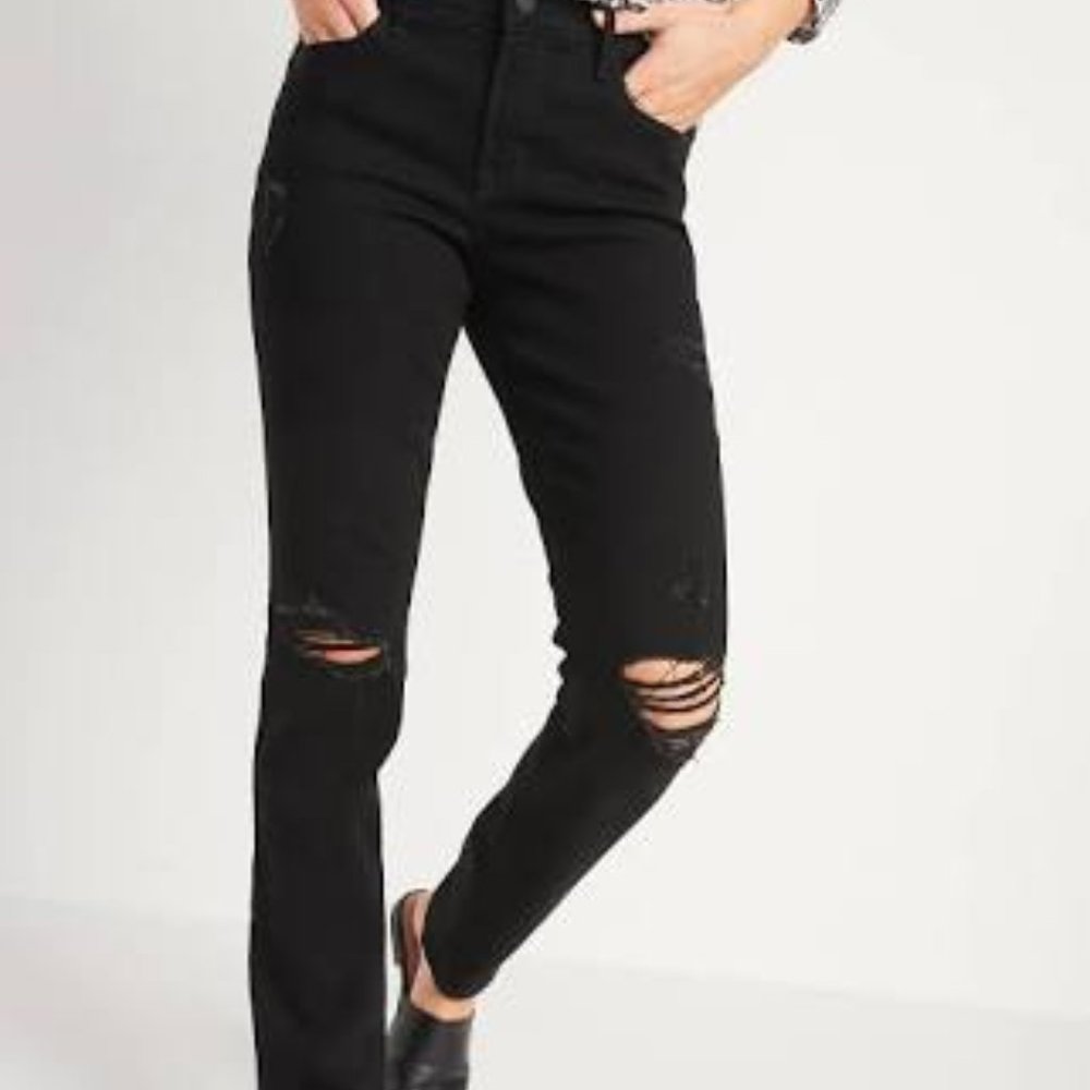 Mid-Rise Rockstar Super Skinny Distressed Jeans